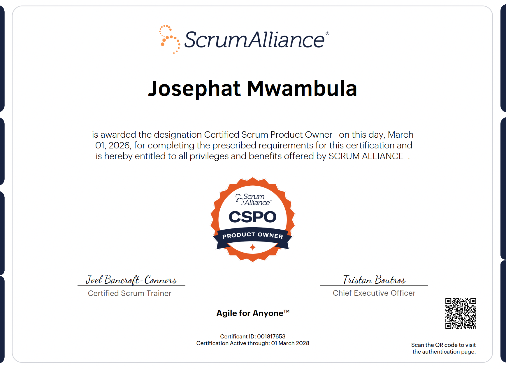 CSPO Badge